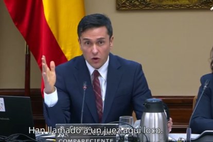 El periodista David Alandete interviene en la Comisión Mixta de Seguridad Nacional.