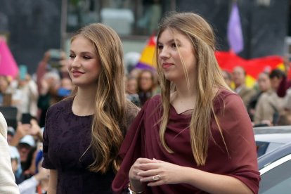 La Princesa Leonor y la Infanta Sofía llegan al Teatro Campoamor el 24 de octubre.
