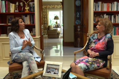 Meli Camacho y Teresa Campos en una de las grabaciones de su programa de Youtube Enredados en la Red.