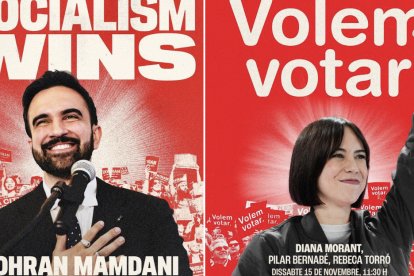 El cartel del alcalde de Nueva York, Zohran Mamdani, y el plagio de Diana Morant