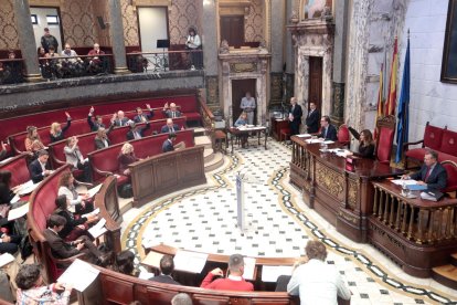 Imagen del pleno ordinario del mes de octubre del Ayuntamiento de Valencia