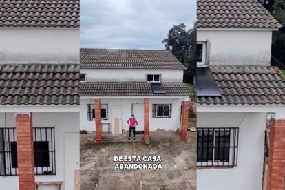 La vivienda en su estado original, con la fachada deteriorada y signos evidentes de abandono, antes de iniciar la reforma documentada por Cristina en su proyecto @balinese.villa.