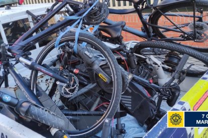 Objetos robados por el detenido