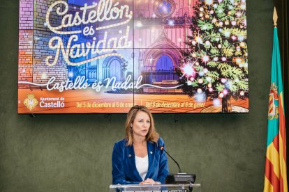 Begoña Carrasco durante la presentación de los actos de Navidad