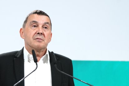 30/10/2023 Rueda de prensa del coordinador de general de EH Bildu, Arnaldo Otegi, para hablar de lo posible investidura del gobierno del estado. Foto José Ignacio Unanue