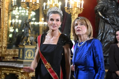 La reina Letizia y Elke Büdenbender.