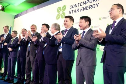 Acto de inauguración de la nueva factoría de Stellentis en Aragón