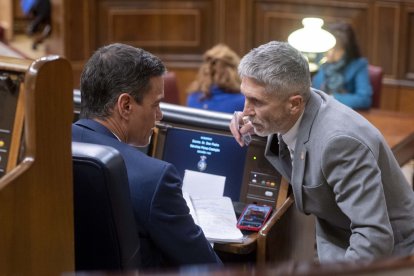 Pedro Sánchez y Fernando Grande-Marlaska
