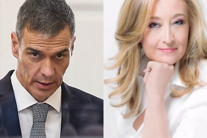 El presidente del Gobierno, Pedro Sánchez y la periodista Elsa Beni