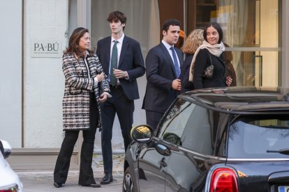 Pablo Urdangarin, Alexia de Grecia, Felipe Juan Froilán y Victoria Federica, en Madrid.