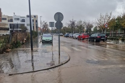 Una de las calles de Albal a primera hora de la mañana de hoy, miércoles.