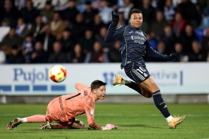 Mbappé, en el partido copero en Talavera