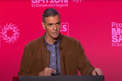 Pedro Sánchez, en la clausura del congreso de los socialistas europeos en octubre.