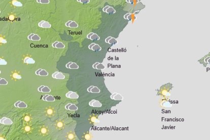 Predicción del tiempo para este viernes 26 de diciembre en la Comunitat Valenciana

REMITIDA / HANDOUT por AEMET
Fotografía remitida a medios de comunicación exclusivamente para ilustrar la noticia a la que hace referencia la imagen, y citando la procedencia de la imagen en la firma
26/12/2025