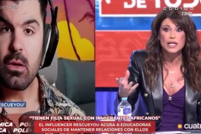 El influencer Adrián 'Rescue You' y Sonia Ferrer en 'En boca de todos'.