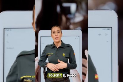 Una agente de la Guardia Civil detalla cómo los estafadores suplantan correos empresariales para solicitar pagos fraudulentos en su vídeo informativo viral.