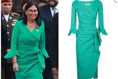 Delcy Rodríguez y su vestido