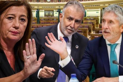 Francina Armegol, Angel Víctor Torres y Fernando Grande Marlaska