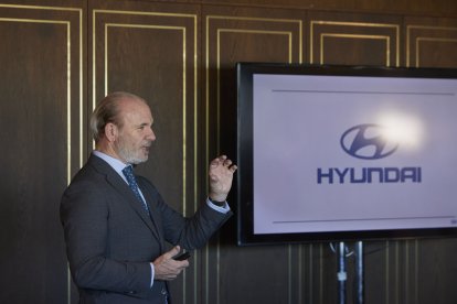 Leopoldo Satrústegui, presidente de Hyundai España, en la presentación de resultados