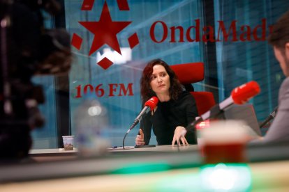 Isabel Díaz Ayuso en una entrevista en Onda Madrid