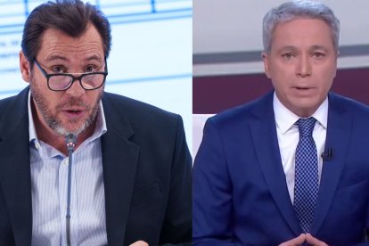 El ministro de Transportes, Óscar Puente y Vicente Vallés