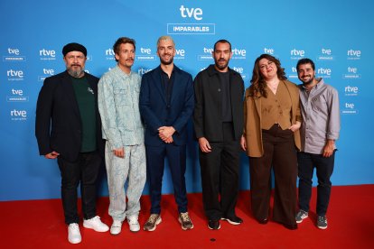 David Broncano junto a sus colaboradores durante la presentación de la temporada 2025/2026 de Televisión Española.
