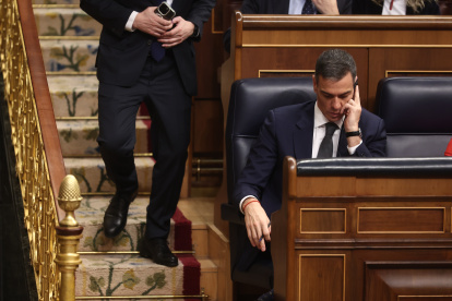 El presidente del Gobierno, Pedro Sánchez, en el Congreso de los Diputados.