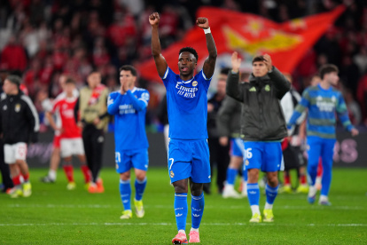 Vinicius Junior celebra en Da Luz (Photo by Angel Martinez/Getty Images)
