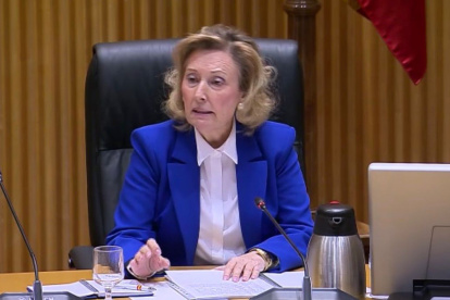 La Secretaria de Estado: María Amparo Valcarce García