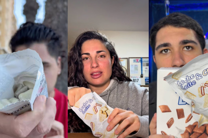 Tres creadores prueban en redes los cereales rellenos de leche Hacendado recubiertos de chocolate blanco, la novedad de Mercadona que se está agotando en los lineales.