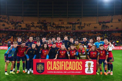 Los jugadores de la selección española tras clasificarse para el Mundial 2026.

RFEF / Europa Press