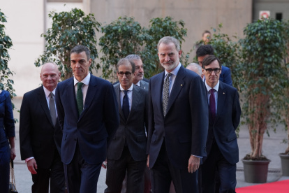 El Rey a su llegada al MWC 2026.
DAVID ZORRAKINO-EUROPA PRESS
02/3/2026