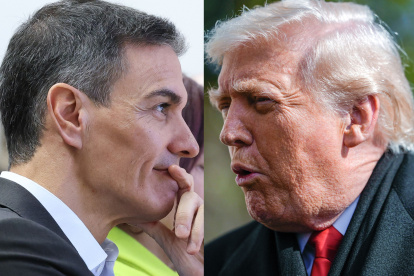 El presidente de España, Pedro Sánchez, y el de Estados Unidos, Donald Trump.