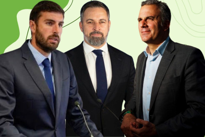 José Ángel Antelo, Santiago Abascal y Ortega Smith