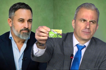 El líder de Vox, Santiago Abascal y Ortega Smith