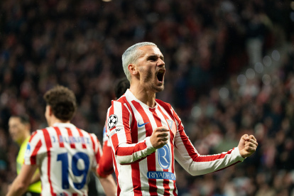 Griezmann celebra su gol en la victoria 5-2 frente al Tottenham