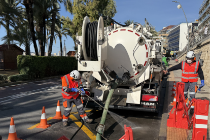 Trabajos de Veolia en la red de alcamtarillado de Benidorm.