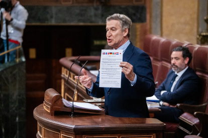 El presidente del PP, Alberto Núñez Feijóo
