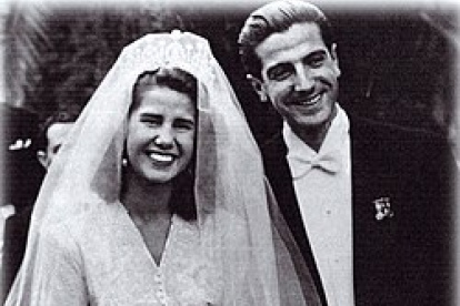 Cayetana de Alba en su boda con Luis Martínez de Irujo.