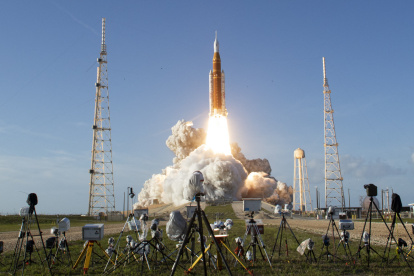 El Artemis II, en el momento de su despegue