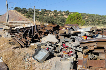 Las vías tras el accidente de Adamuz