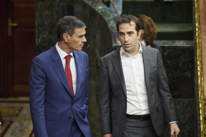 Pedro Sánchez y Carlos Cuerpo