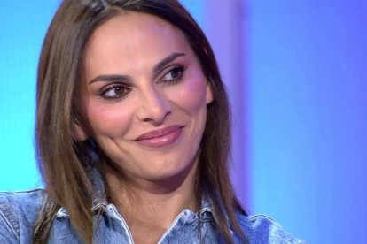 Irene Rosales en el plató de "El Tiempo Justo".