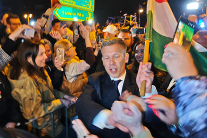 Péter Magyar, tras conocerse los resultados electorales en Hungría