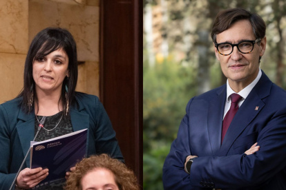 Silvia Orriols y Salvador Illa