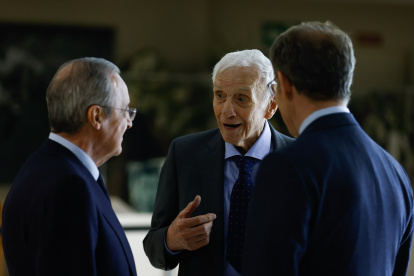 José Santamaría junto a Florentino Pérez