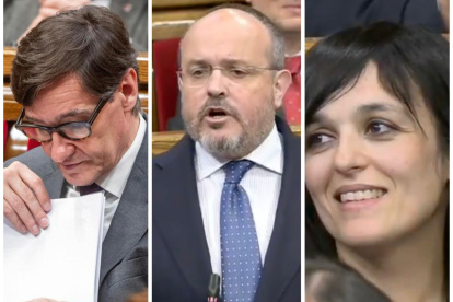 Salvador Illa, Alejandro Fernández y Sílvia Orriols