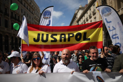 Manifestación policial convocada por JUSAPOL, JUPOL y JUCIL en Madrid