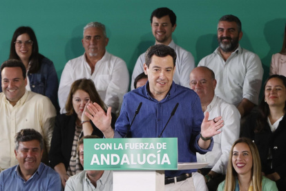 El presidente del PP-A y de la Junta de Andalucía, Juanma Moreno