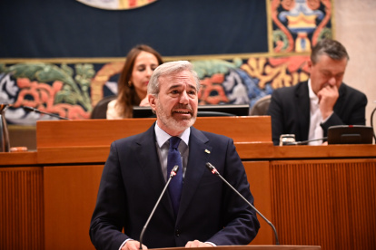 El presidente del Gobierno de Aragón en funciones, Jorge Azcón